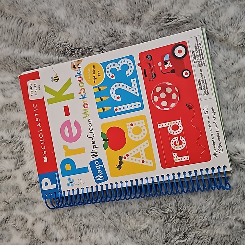Pre k wipe clean work book